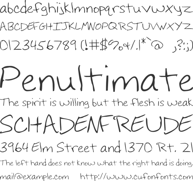 Hoffmanhand font preview