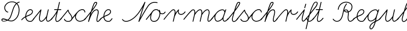 Deutsche Normalschrift Regular font