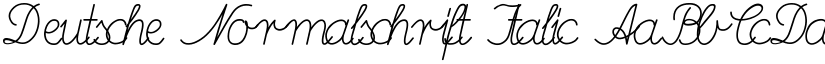 Deutsche Normalschrift Italic font