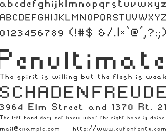 Yapix font preview