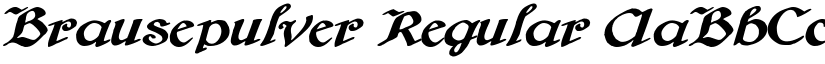 Brausepulver Regular font