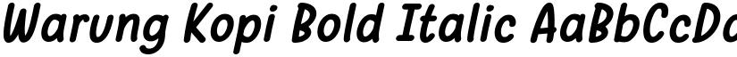 Warung Kopi Bold Italic font