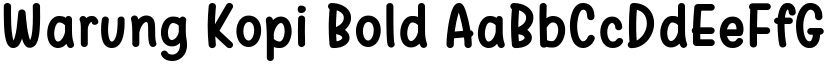 Warung Kopi Bold font