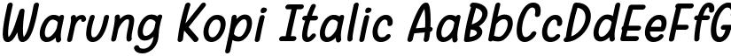 Warung Kopi Italic font
