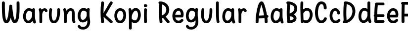 Warung Kopi Regular font