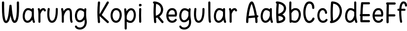 Warung Kopi Regular font