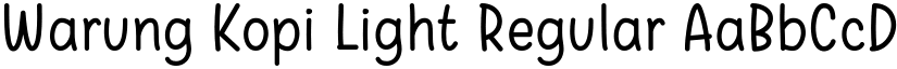 Warung Kopi Light Regular font