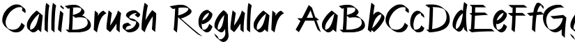 CalliBrush Regular font