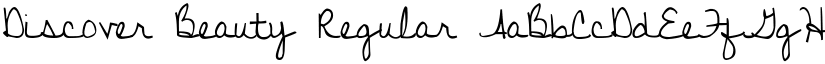 Discover Beauty Regular font