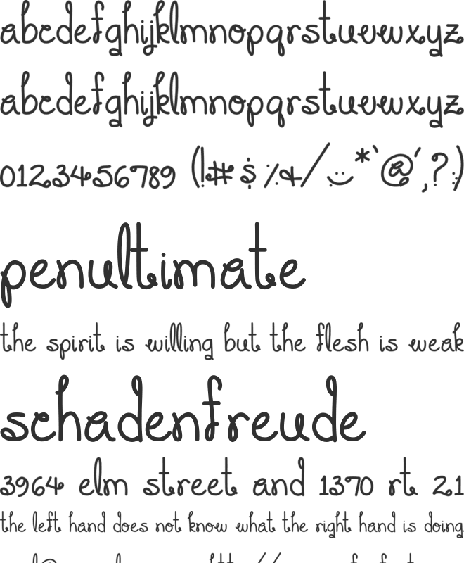 You Make Me Smile font preview