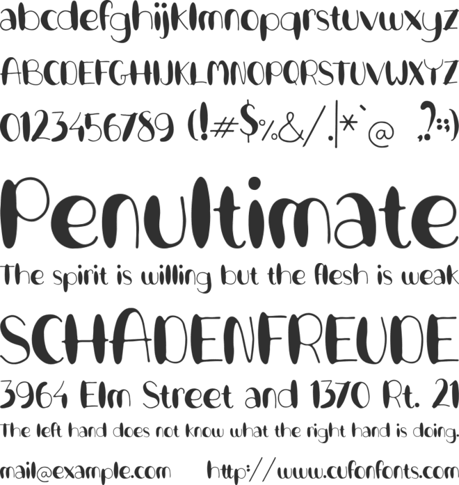 Nordille font preview