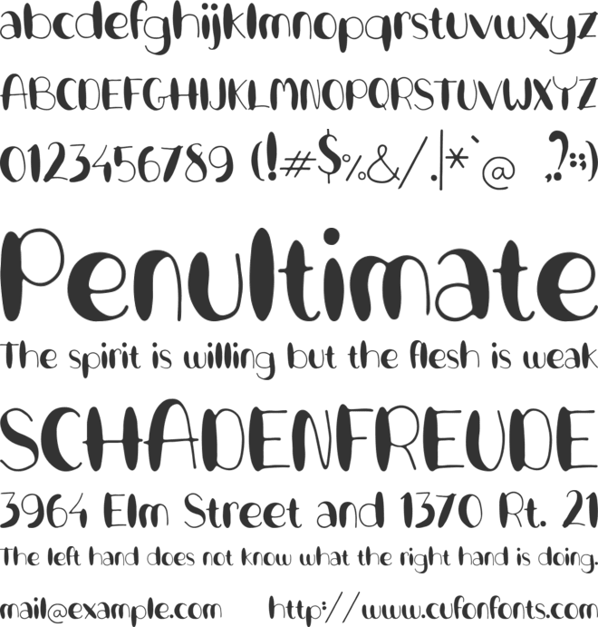 Nordille font preview