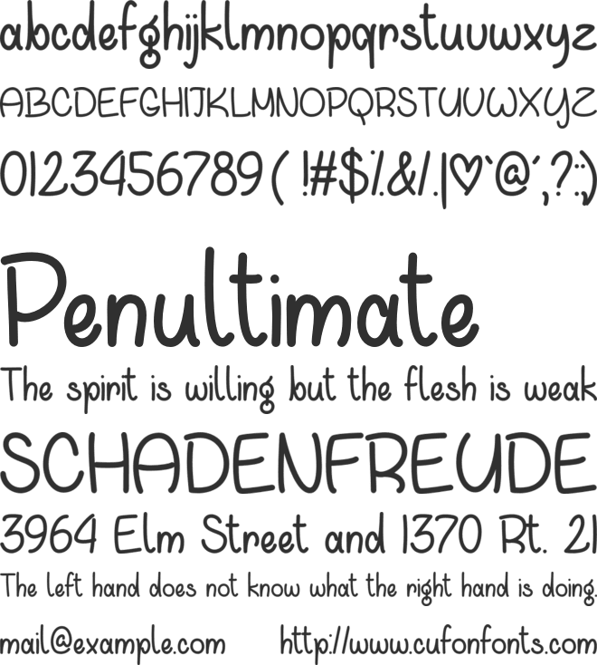 Waiting For You font preview