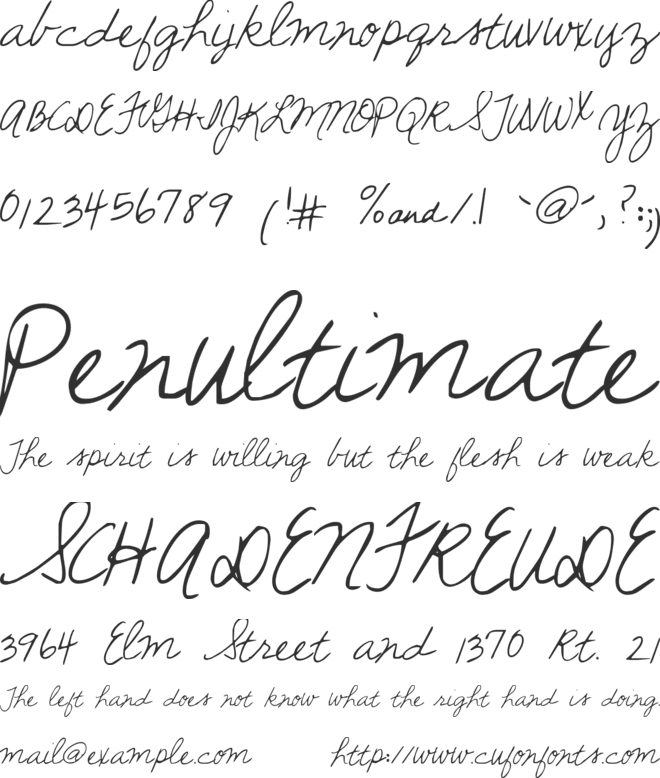 Sunshine In My Soul font preview