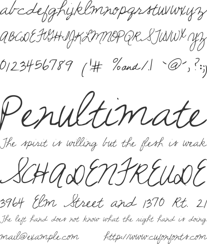 Sunshine In My Soul font preview