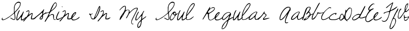 Sunshine In My Soul Regular font