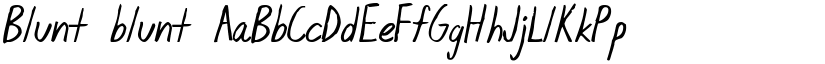 Blunt blunt font