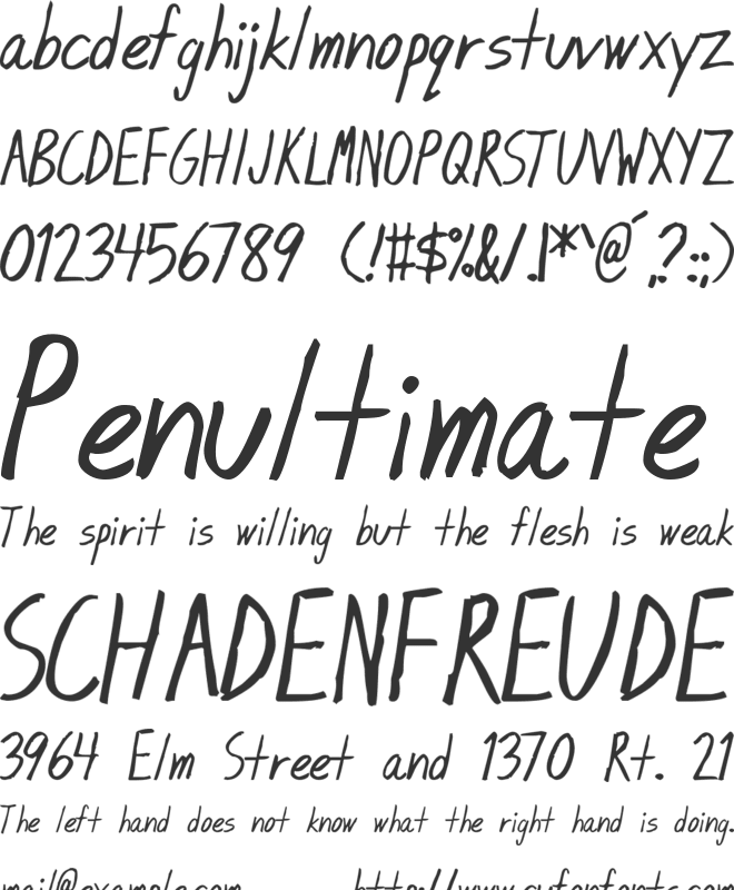 Blunt font preview