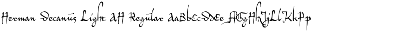 Herman Decanus Light AH Regular font