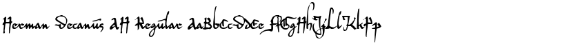 Herman Decanus AH Regular font