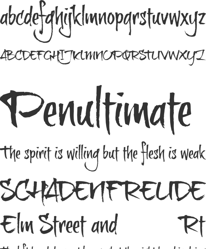 brush-tipTexe TRIAL font preview