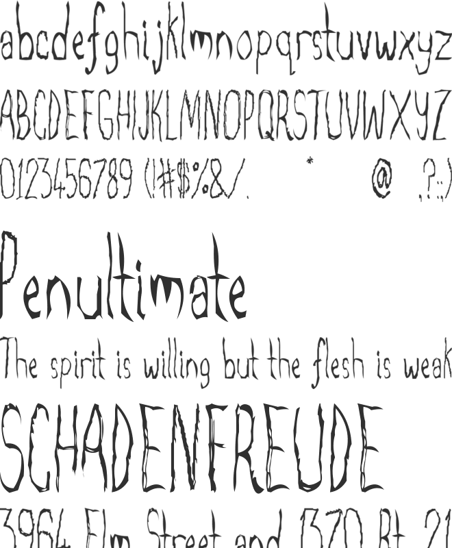 The Truth Will Out font preview