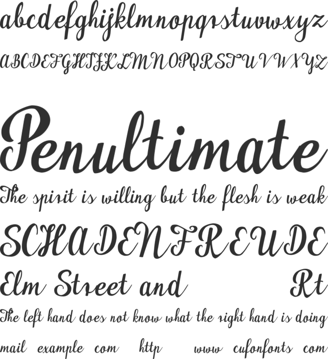 Maudlyn font preview