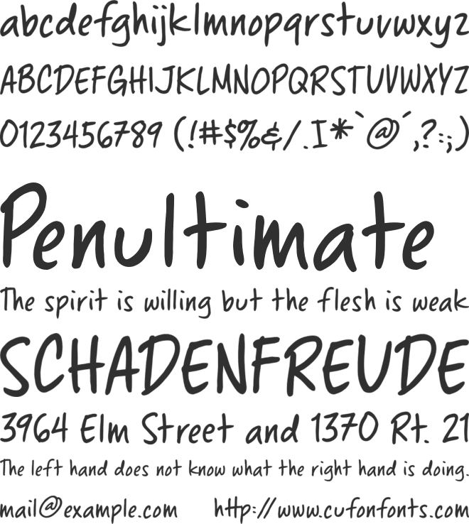 Chewed Pen BB font preview
