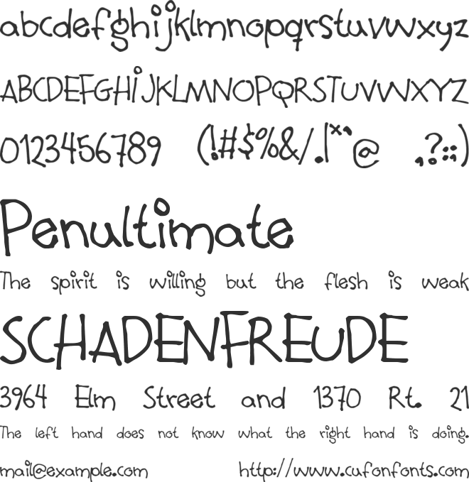 Mouthful of beer font preview