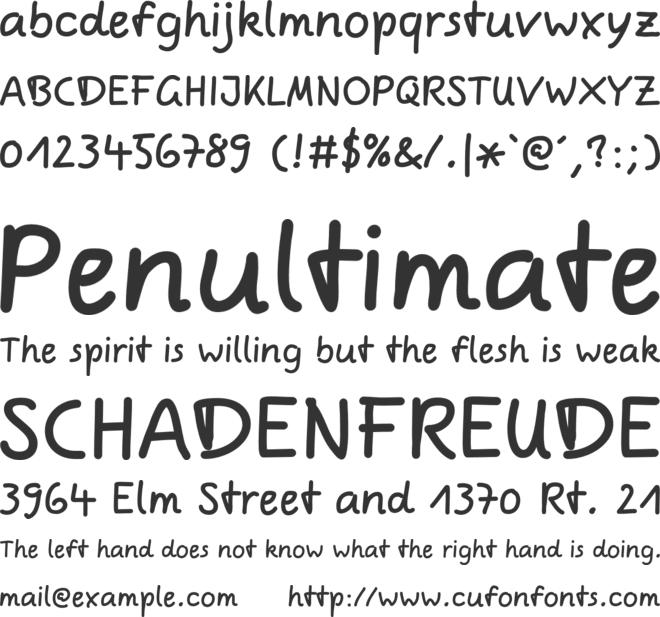 Comic Jens font preview