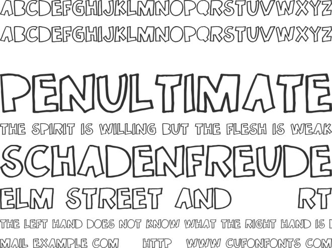 Once in a while font preview