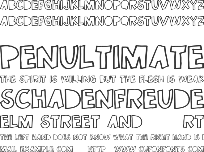 Once in a while font preview