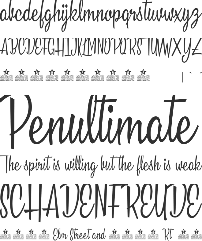 California Sun Personal Use font preview