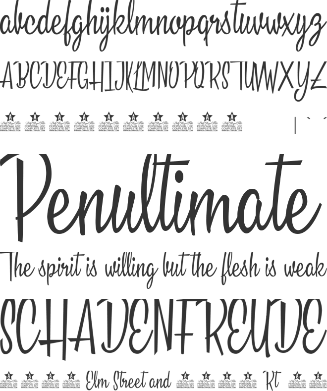 California Sun Personal Use font preview