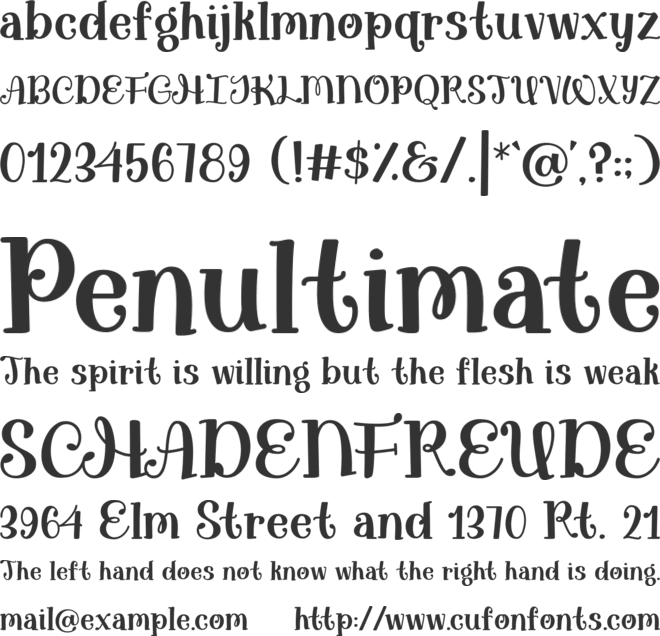 Aerwyna font preview