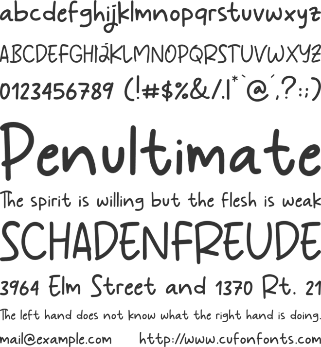 Juliagar font preview