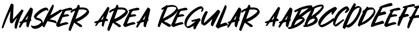 Masker Area Regular font