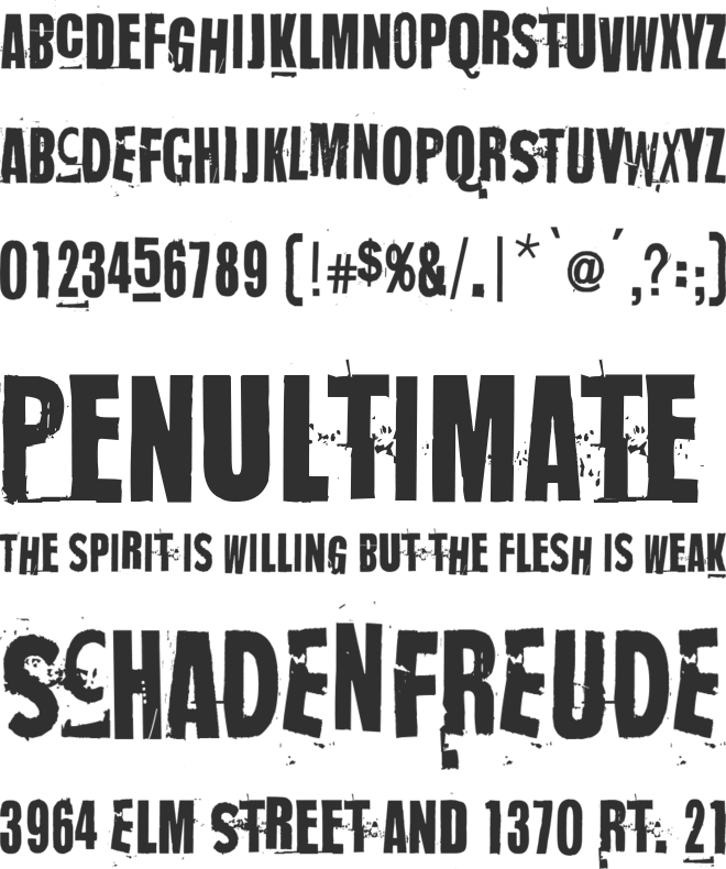 Nothing Clean font preview