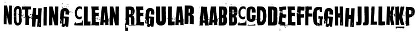 Nothing Clean Regular font