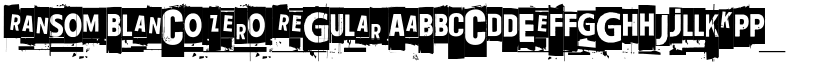 Ransom Blanco Zero Regular font