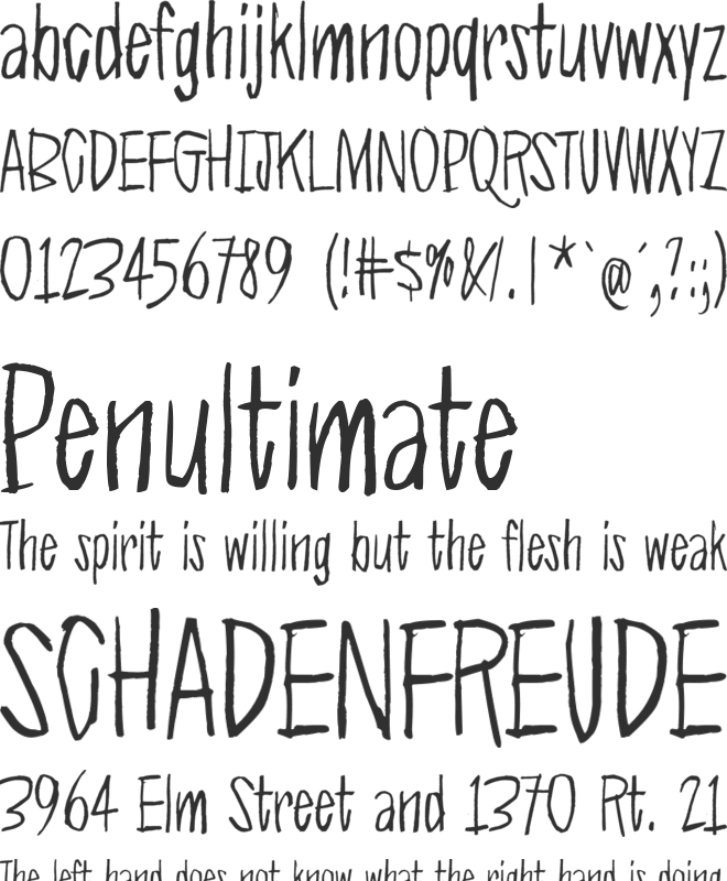Everything experience font preview