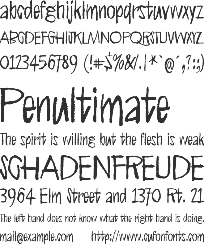 Ring singularity font preview