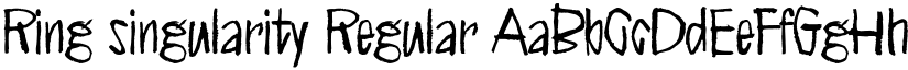 Ring singularity Regular font