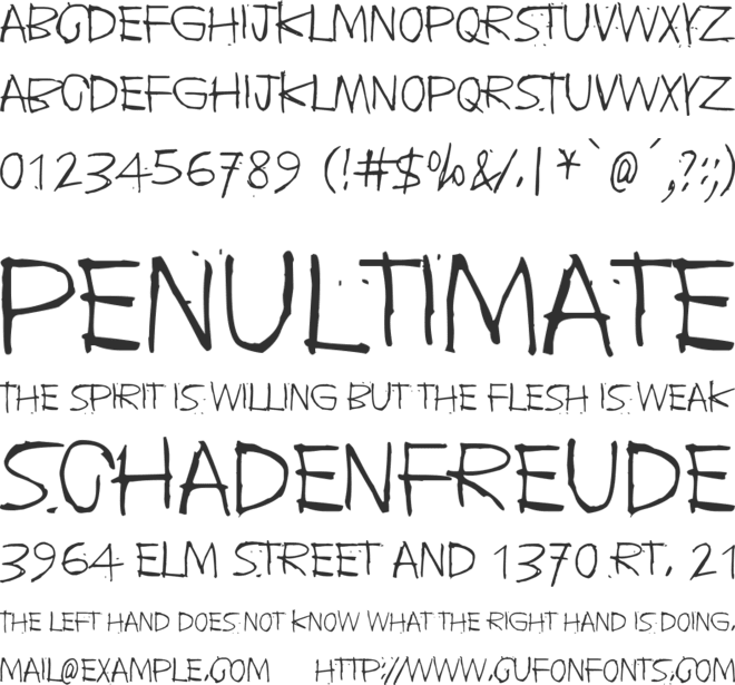 Think harder font preview