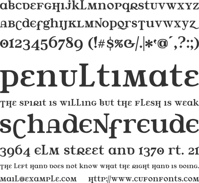 Water Street font preview