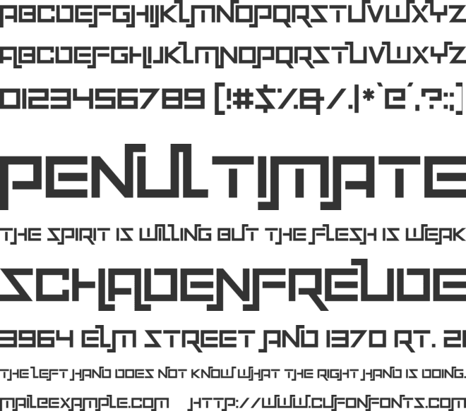 Squaremaze font preview