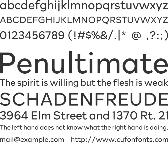 Rockford Sans font preview