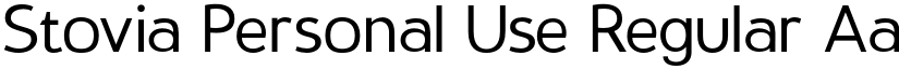 Stovia Personal Use Regular font