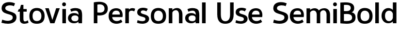 Stovia Personal Use SemiBold font