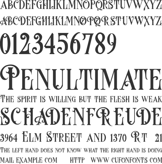 fighters font preview